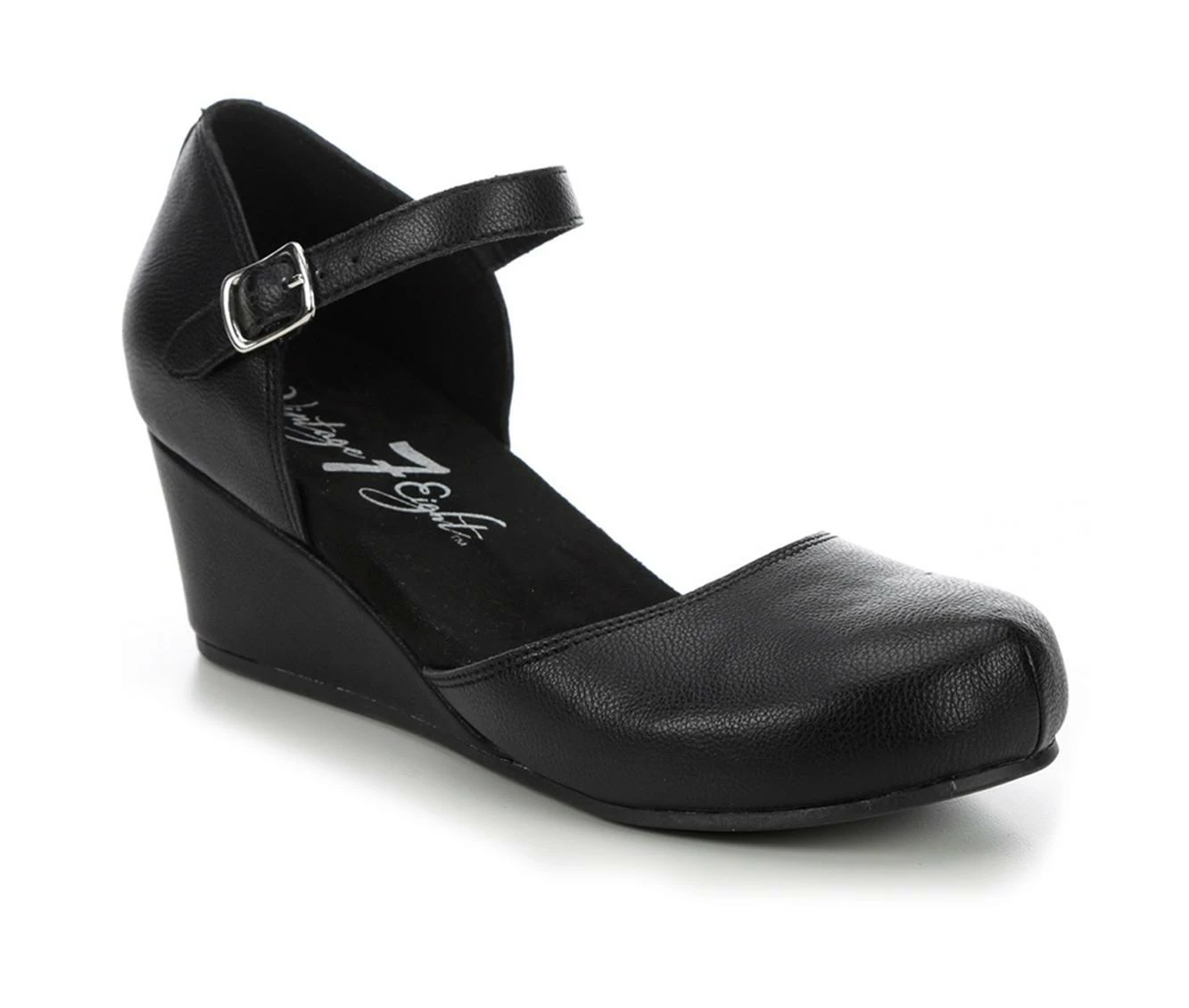 Promo π€© Women's Vintage 7 Eight Finley Wedges Black 𧨠- Image 3