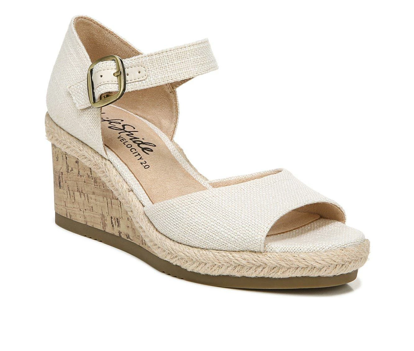 Hot Sale ๐ Women's LifeStride Go For It Sustainable Wedge ๐ฉด Sandals Cream ๐ - Image 3