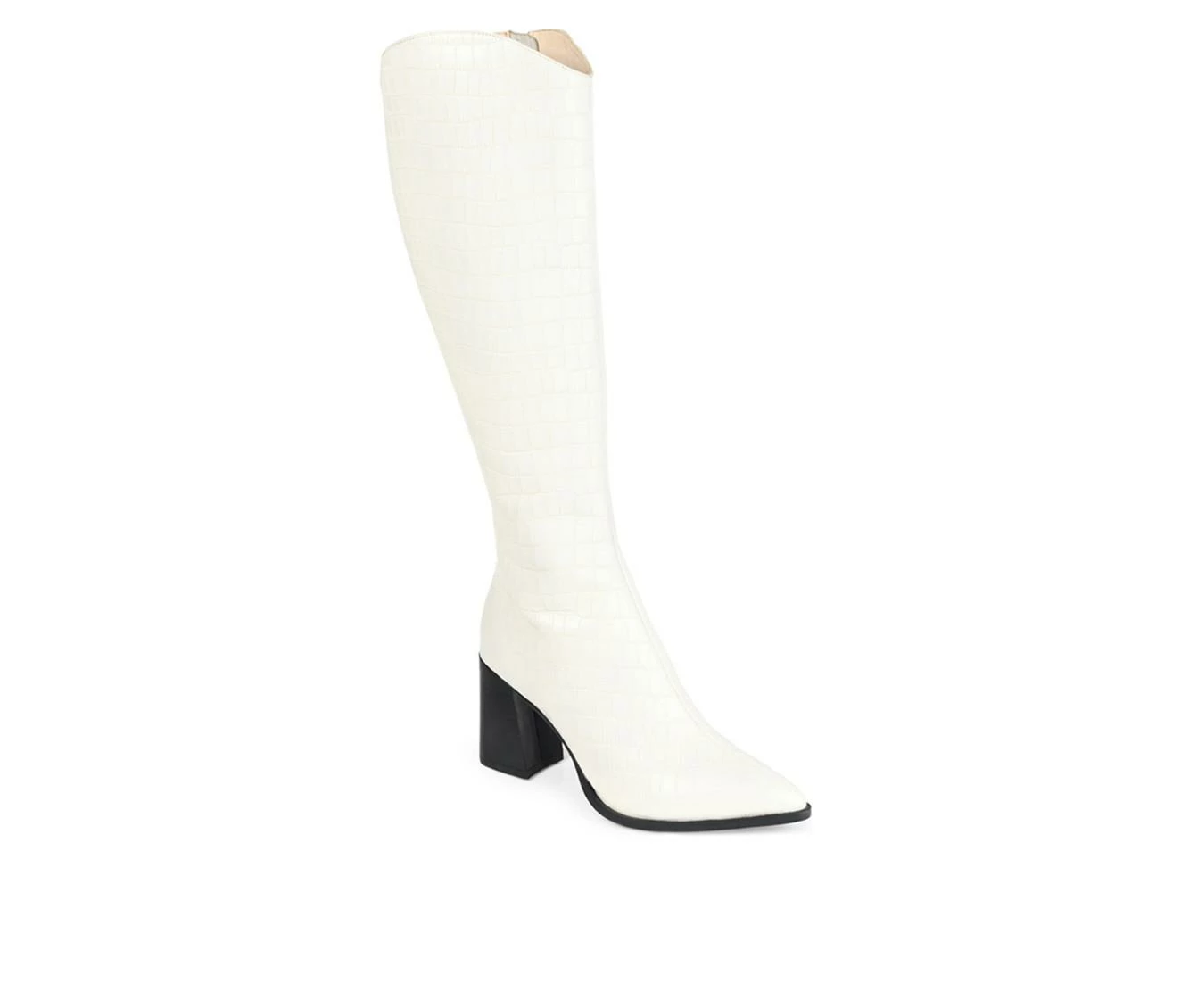 Outlet π Women's Journee Signature Laila Heeled Knee High π₯Ύ Boots Off White π - Image 3