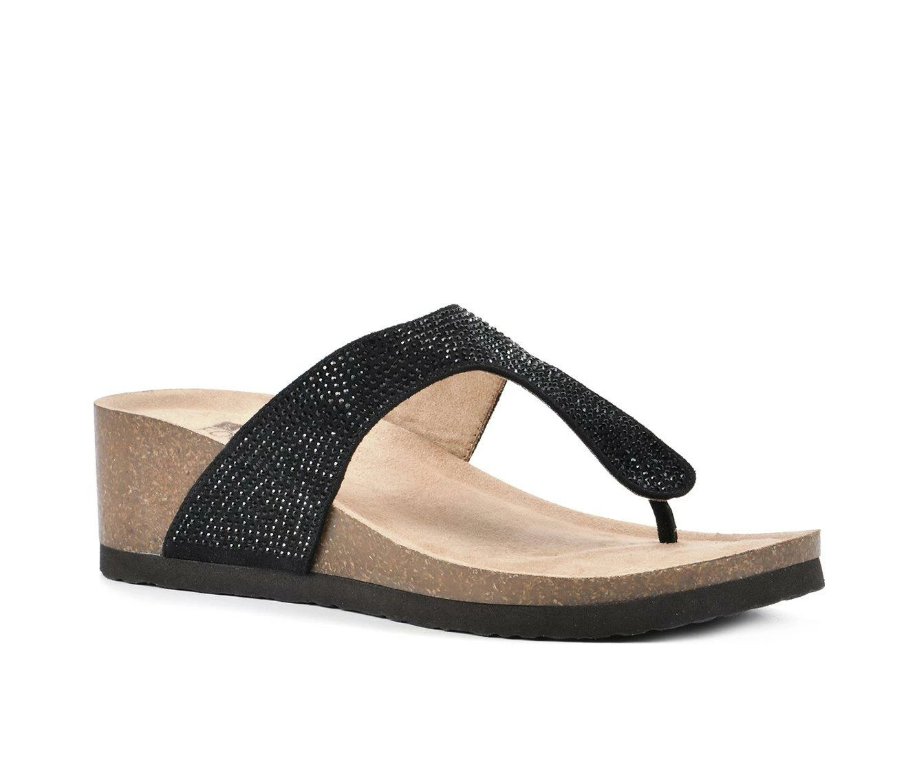 Brand new π Women's White Mountain Action Footbed Wedge π©΄ Sandals Black/Multi π - Image 3