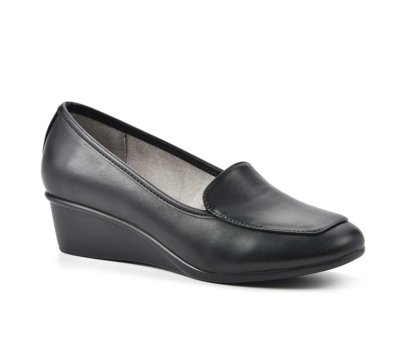 Top 10 π Women's Cliffs By White Mountain Bravado Wedge Loafers Black π - Image 3