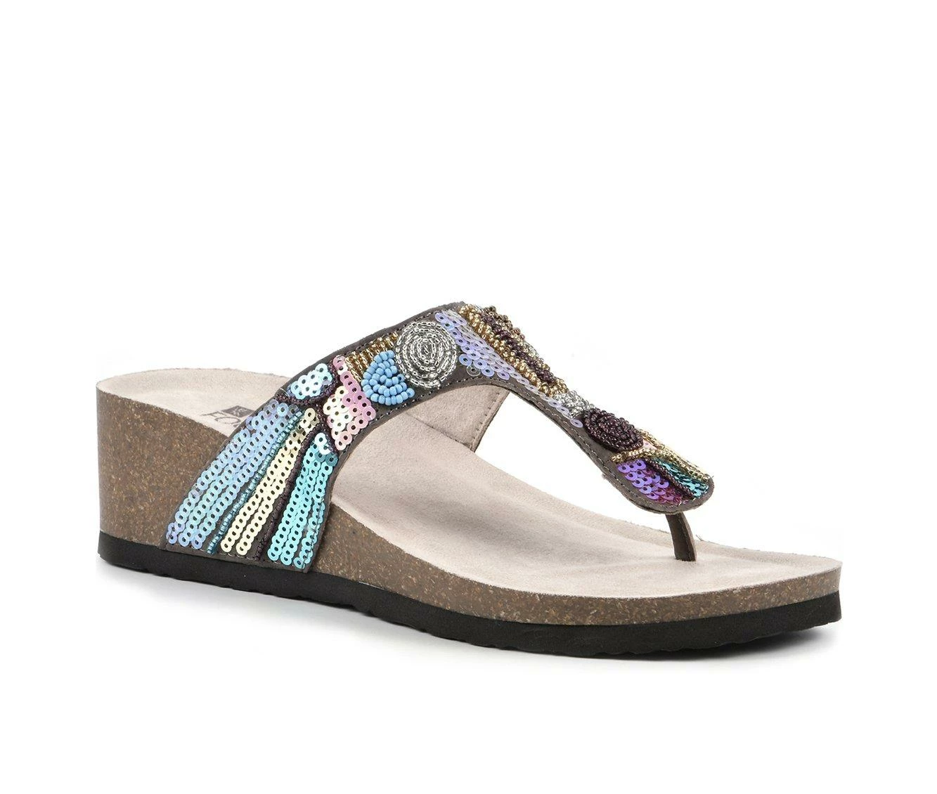 Discount π― Women's White Mountain Cordoba Wedge π©΄ Sandals Brown/Multi π - Image 3