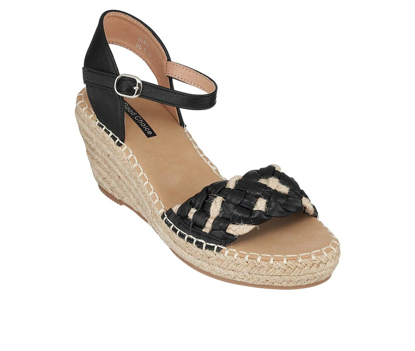 Wholesale π Women's GC π Shoes Cati Espadrille Wedge π©΄ Sandals Black π - Image 3
