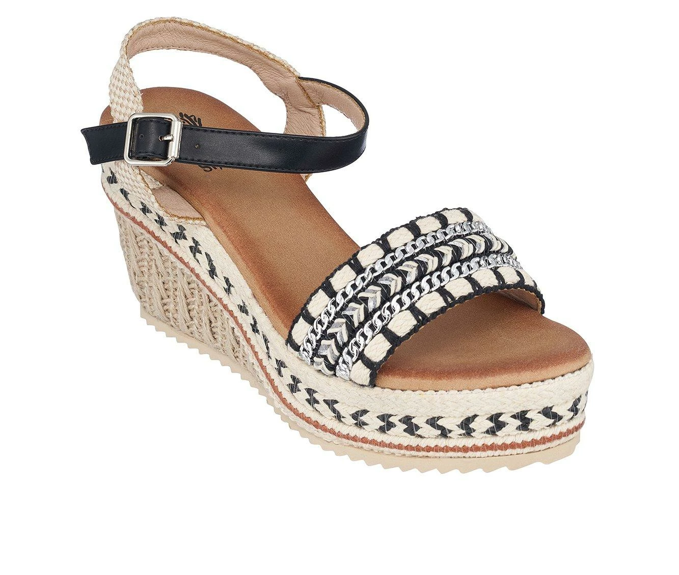 Cheapest π Women's GC π Shoes Cheri Espadrille Wedge π©΄ Sandals Black βοΈ - Image 3