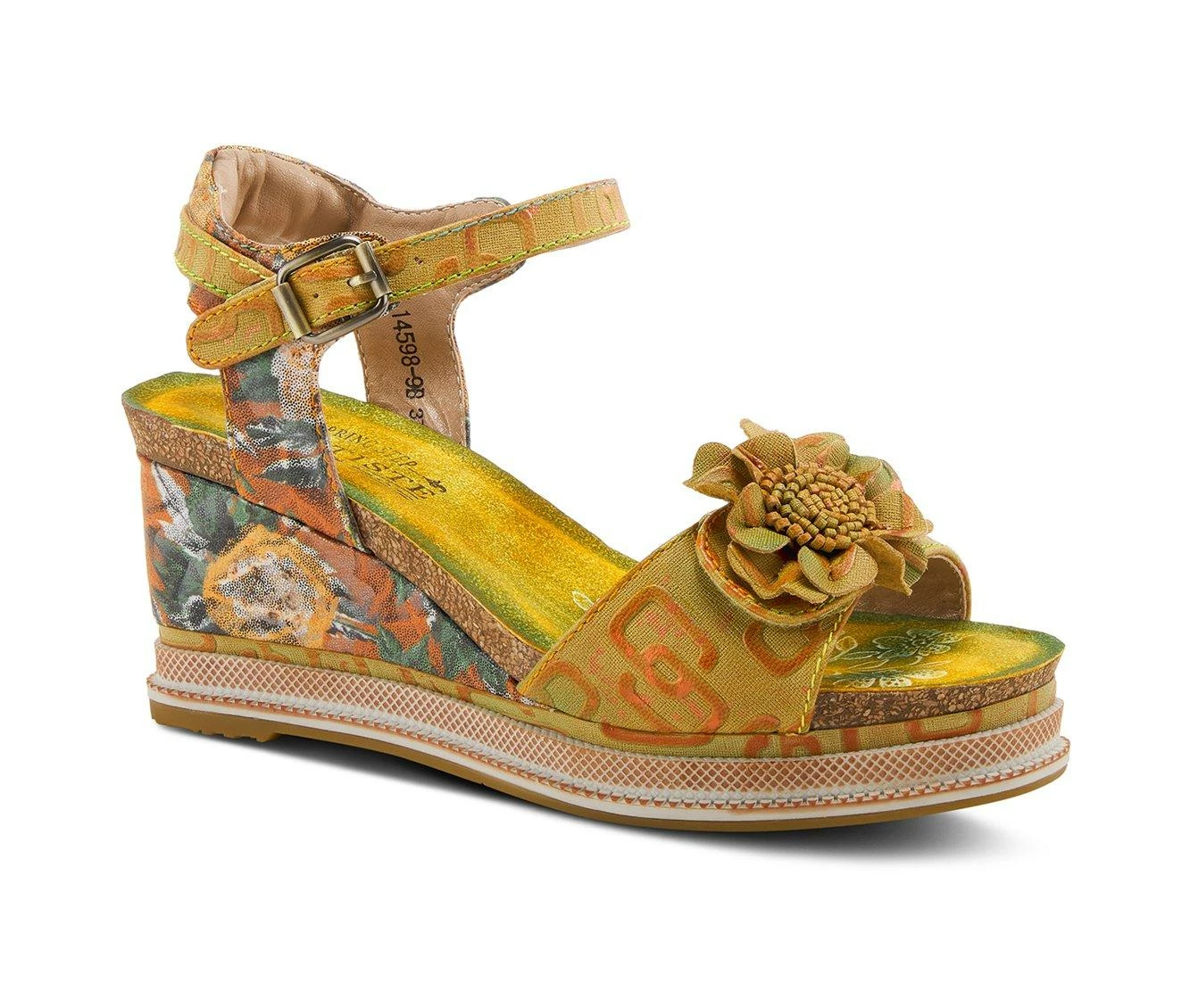 Cheap π₯° Women's L'Artiste Vienrose-Fleur Wedges Yellow Multi β€οΈ - Image 3