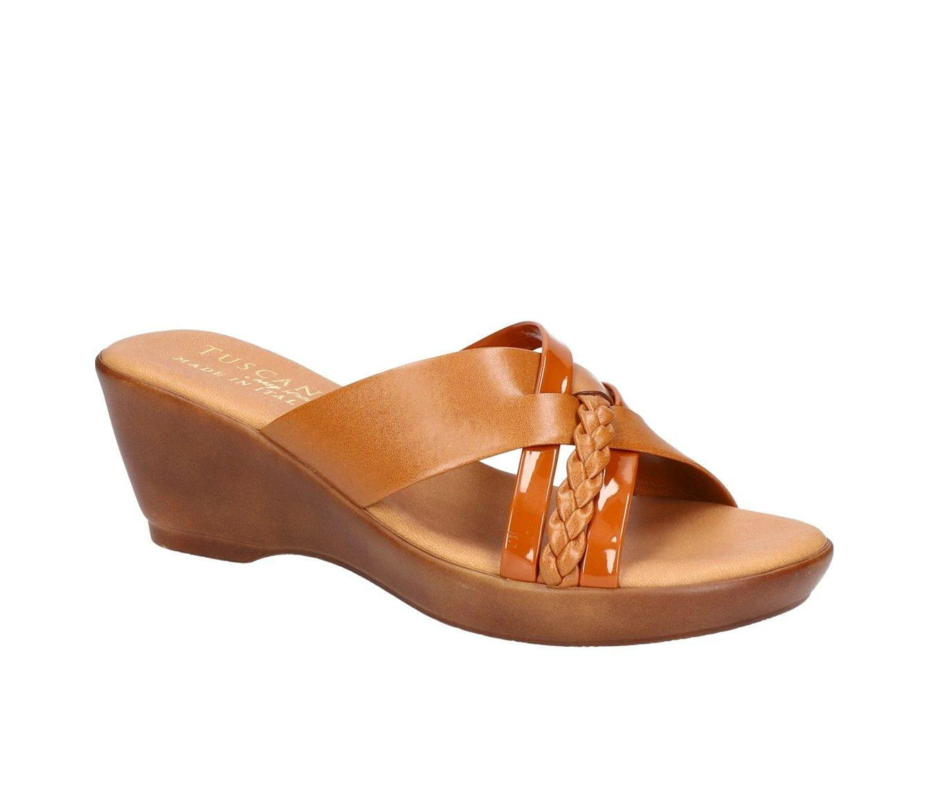Promo β€οΈ Women's TUSCANY BY EASY STREET Marzia Wedge π©΄ Sandals Tan β - Image 3