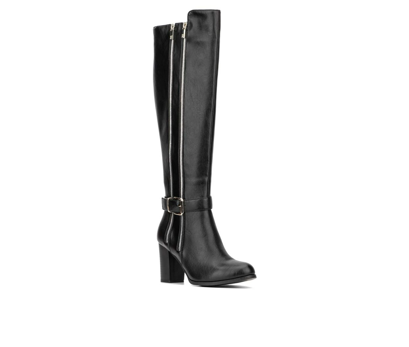 Flash Sale βοΈ Women's New York And Company Andrina Knee High Heeled π₯Ύ Boots Black β¨ - Image 3