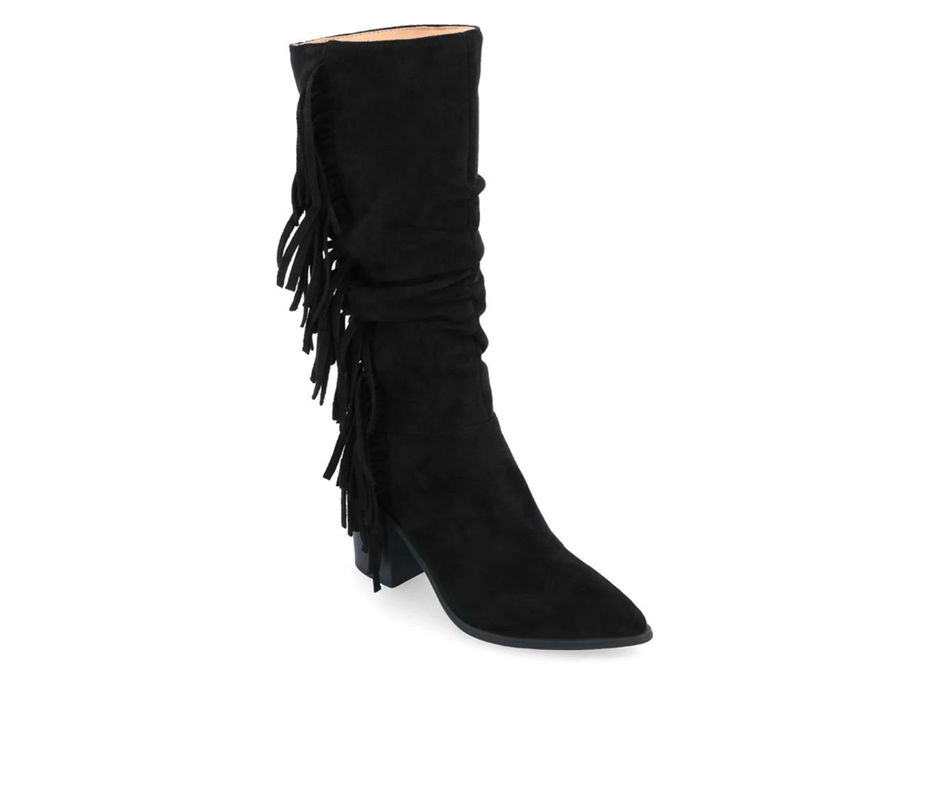 Deals π Women's Journee Collection Hartly Mid Calf Western Inspired Boot Black β€οΈ - Image 3