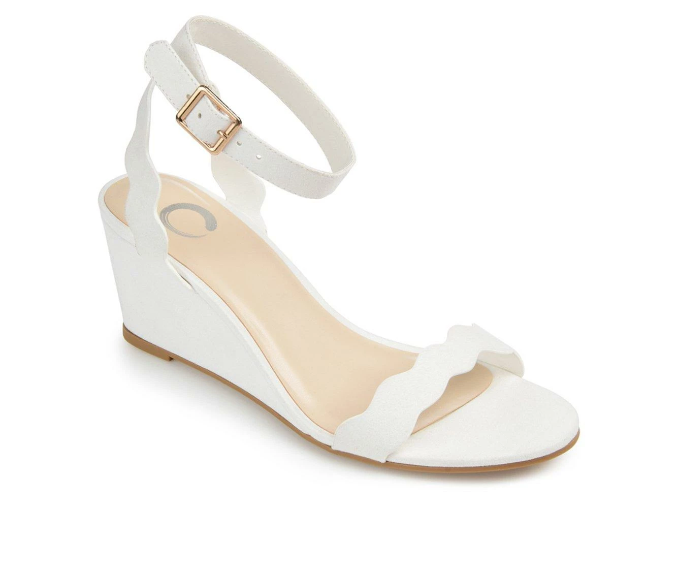 Hot Sale π Women's Journee Collection Loucia Wedge π©΄ Sandals White 𧨠- Image 3