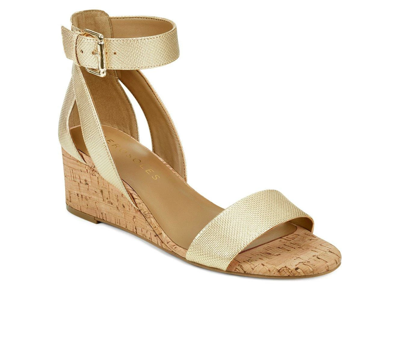 Cheapest β€οΈ Women's Aerosoles Willowbrook Wedges Gold Metallic π 4 Cheapest β€οΈ Women's Aerosoles Willowbrook Wedges Gold Metallic π - Image 3