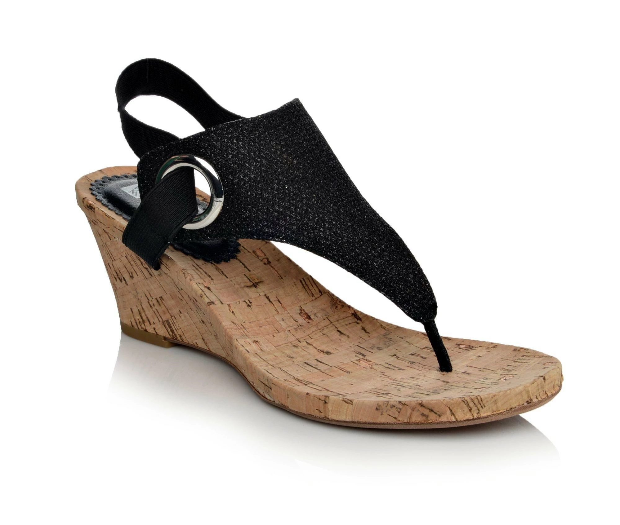 Wholesale π Women's White Mountain Aida Wedge π©΄ Sandals Black β€οΈ - Image 3