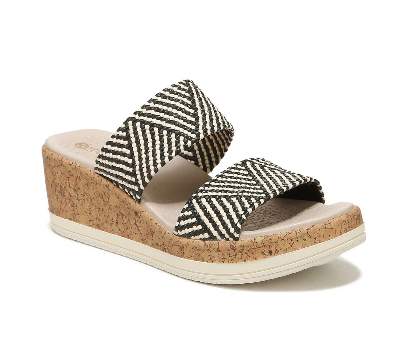 Outlet π Women's BZEES Resort Wedge π©΄ Sandals Black Raffia π€© - Image 3