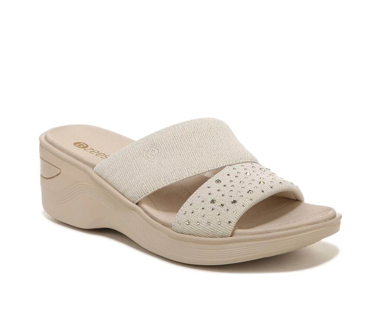 Budget π Women's BZEES Dynastybright Wedge π©΄ Sandals Beige Stone π₯ - Image 3