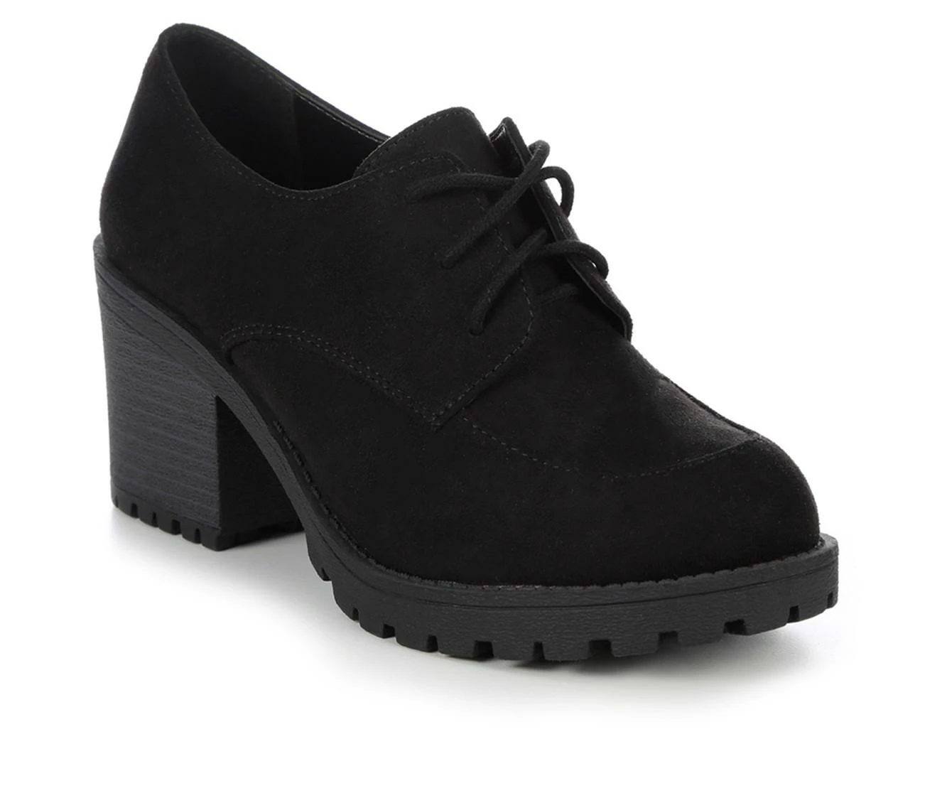 Buy ⌛ Women's Unr8ed Keeper Heeled Oxfords Black Micro ⭐ - Image 3