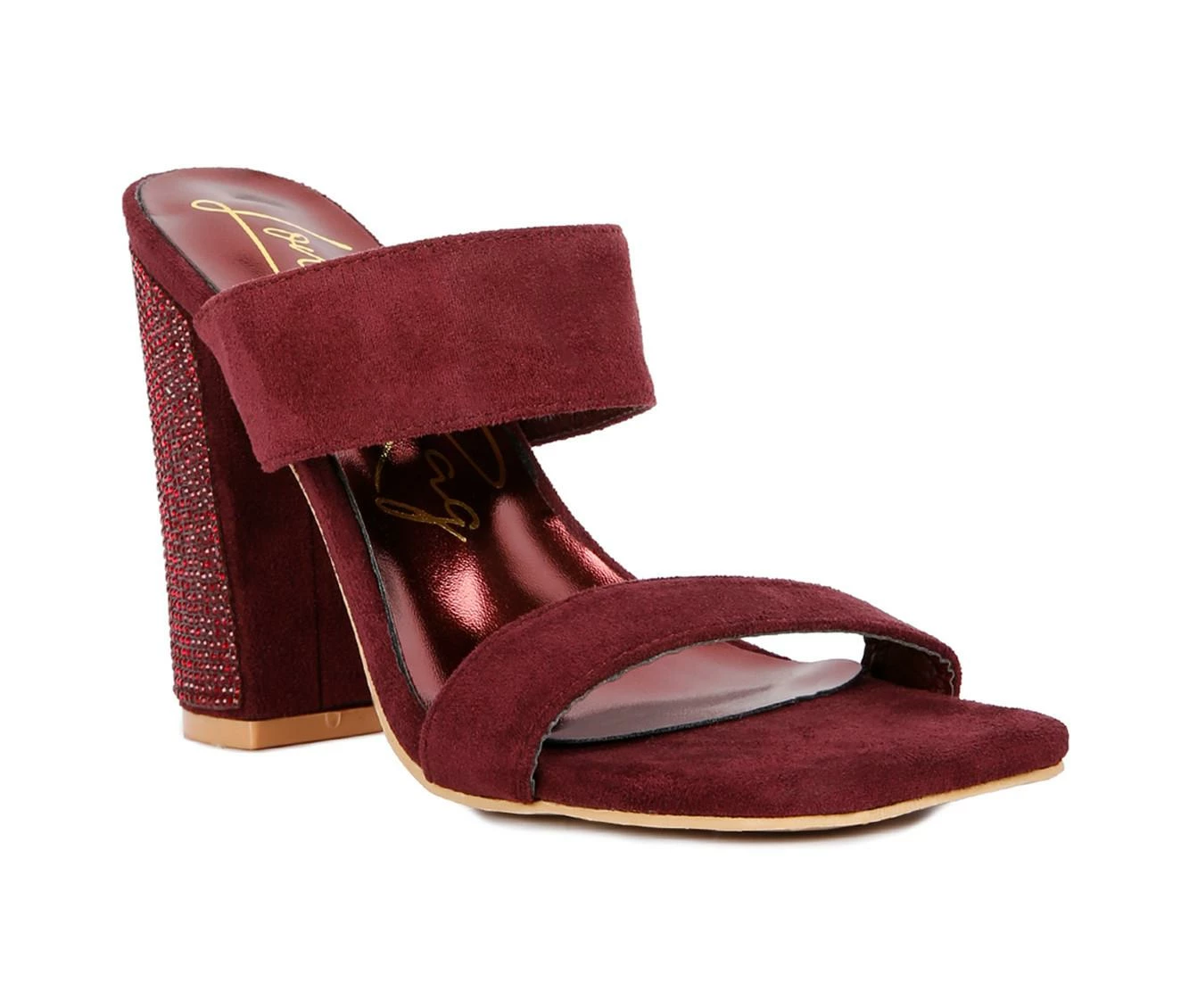 Cheapest π Women's London Rag High Sass π Dress π©΄ Sandals Burgundy π₯° - Image 3