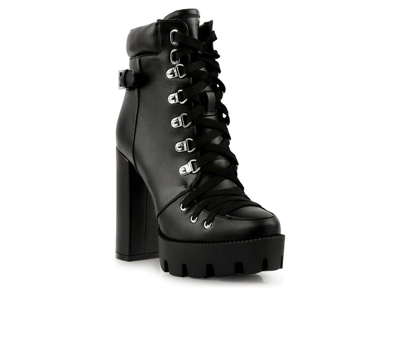 Best deal π― Women's London Rag Willow Heeled Lace Up Booties Black 𧨠- Image 3