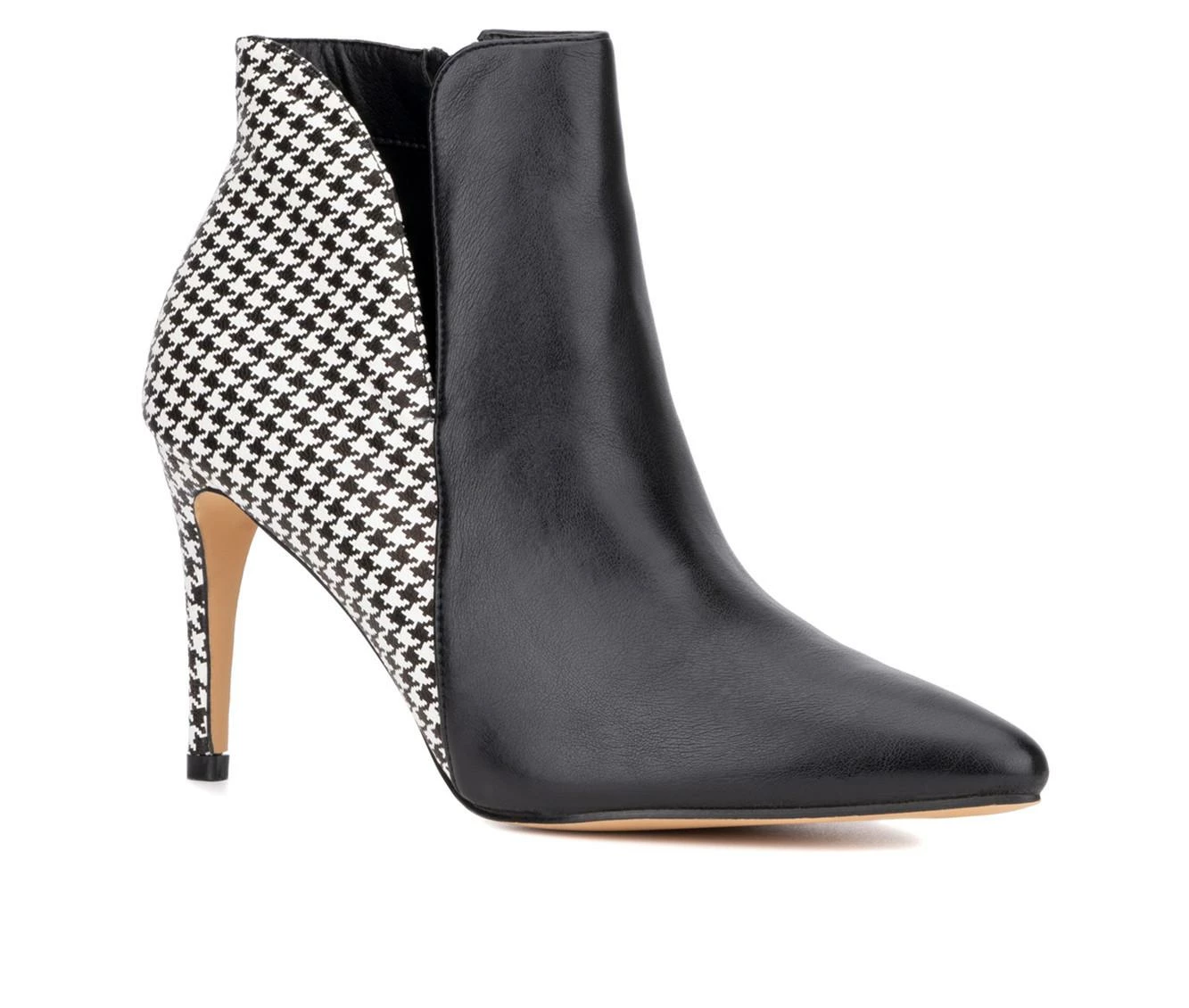 New ✔️ Women's New York And Company Emani Heeled Booties Black Pat ⭐ - Image 3