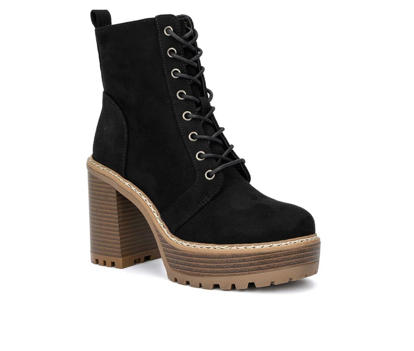 Best reviews of βοΈ Women's Olivia Miller Evie Platform Heeled Lace Up π₯Ύ Boots Black π₯ - Image 3