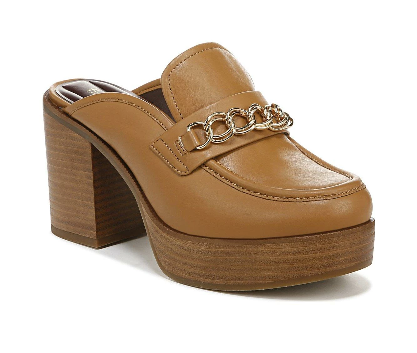 Best deal π Women's Franco Sarto Katra Clog Platform Block π Heels Caramel π― - Image 3