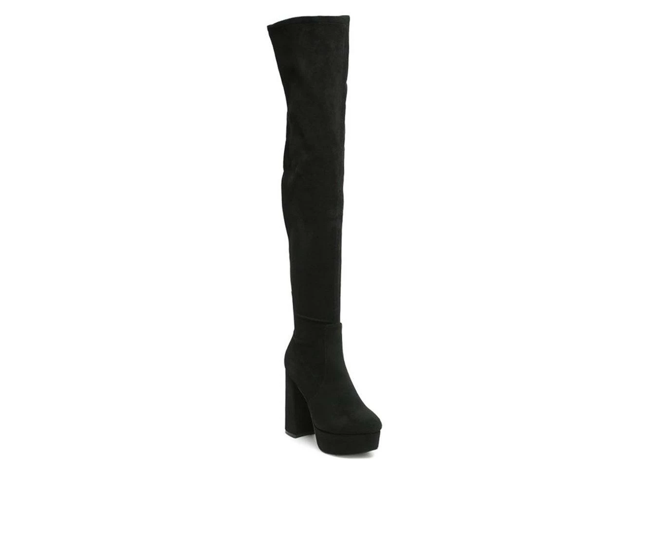 Top 10 π Women's London Rag Bubble Platform Knee High π₯Ύ Boots Black Suede π - Image 3
