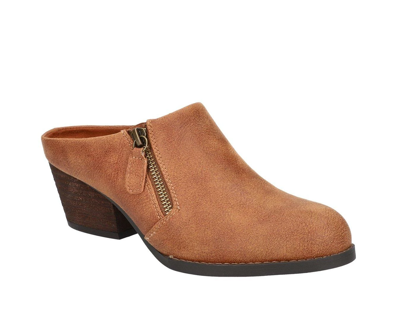 New π Women's Bella Vita Carlene Mule Booties Caramel 𧨠- Image 3