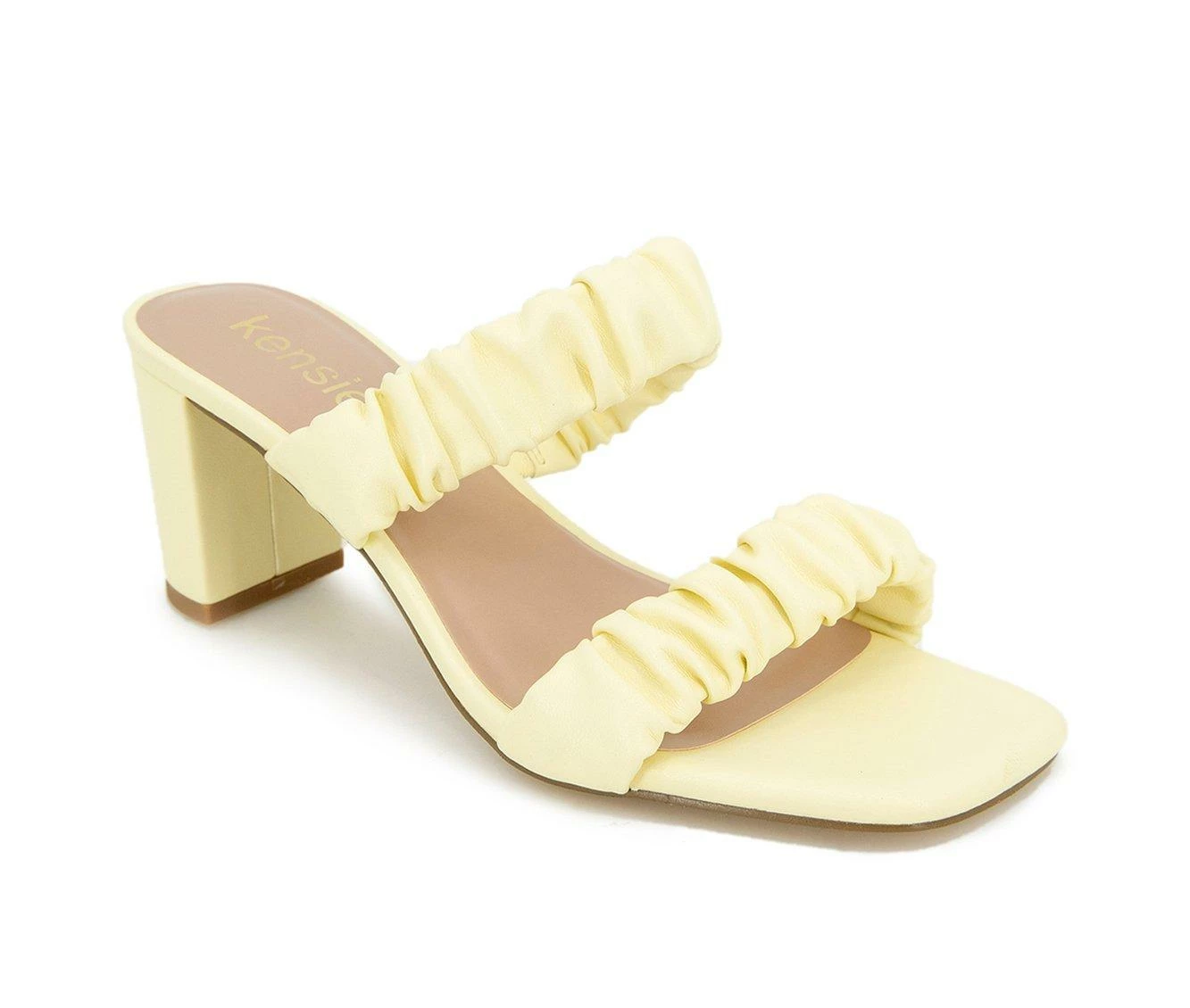 Outlet π― Women's KENSIE Kamilah Heeled π Dress π©΄ Sandals Pastel Yellow π - Image 3