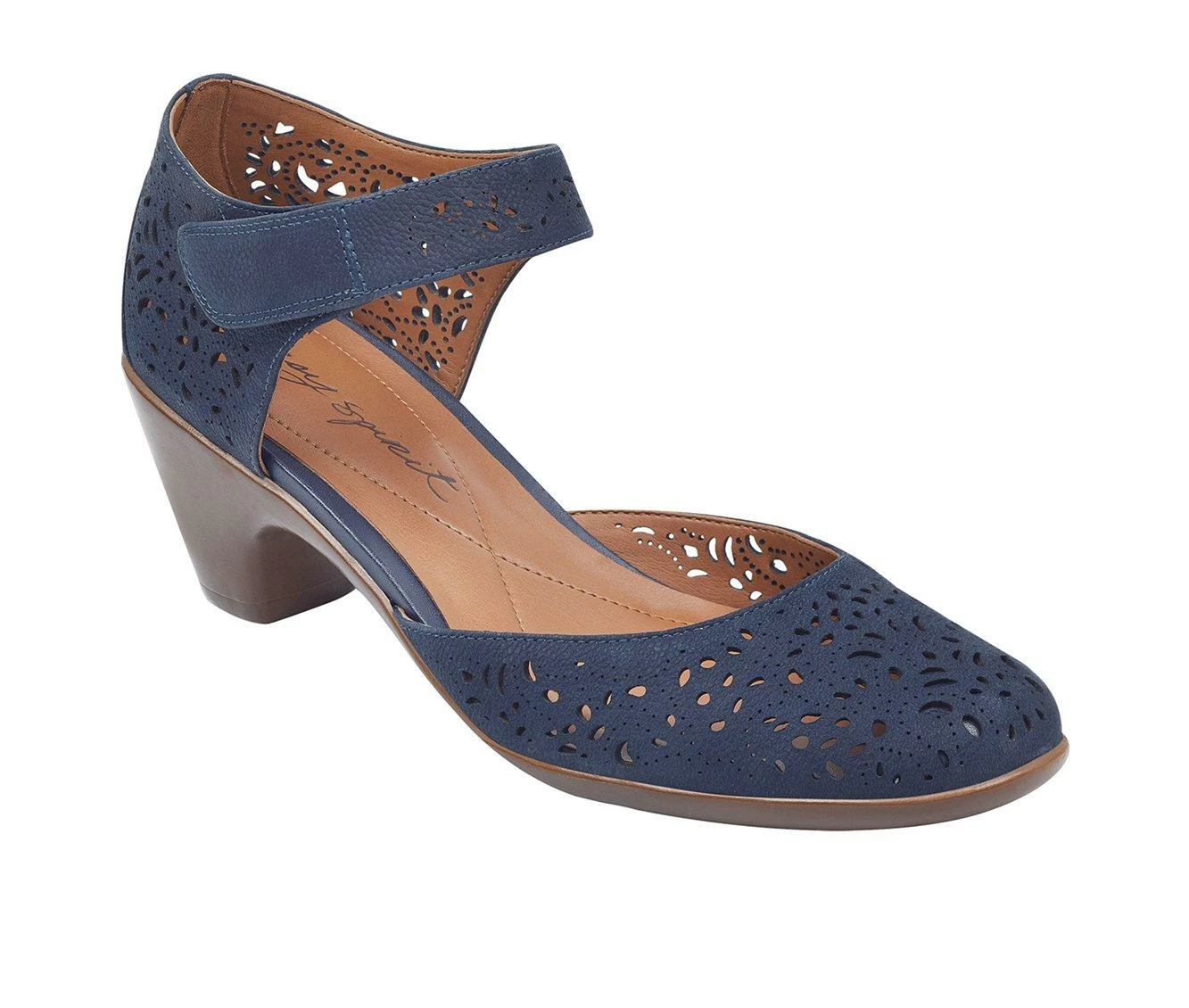 Brand new π Women's Easy Spirit Cindie Pumps Navy Leather βοΈ - Image 3