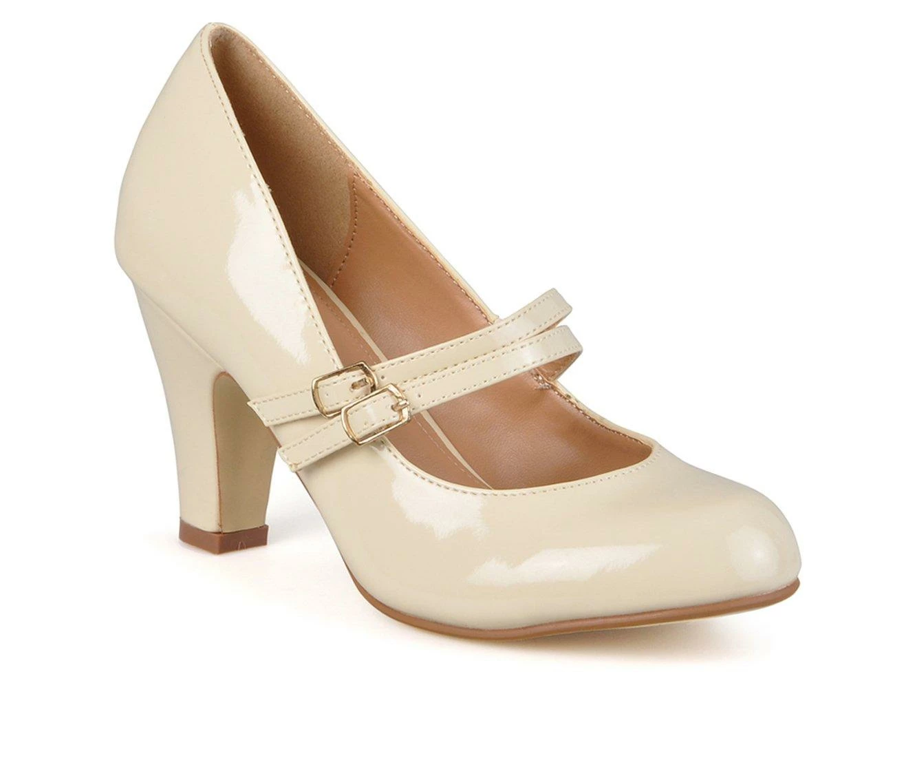 Best deal β¨ Women's Journee Collection Wendy Mary Jane Pumps Beige π - Image 3