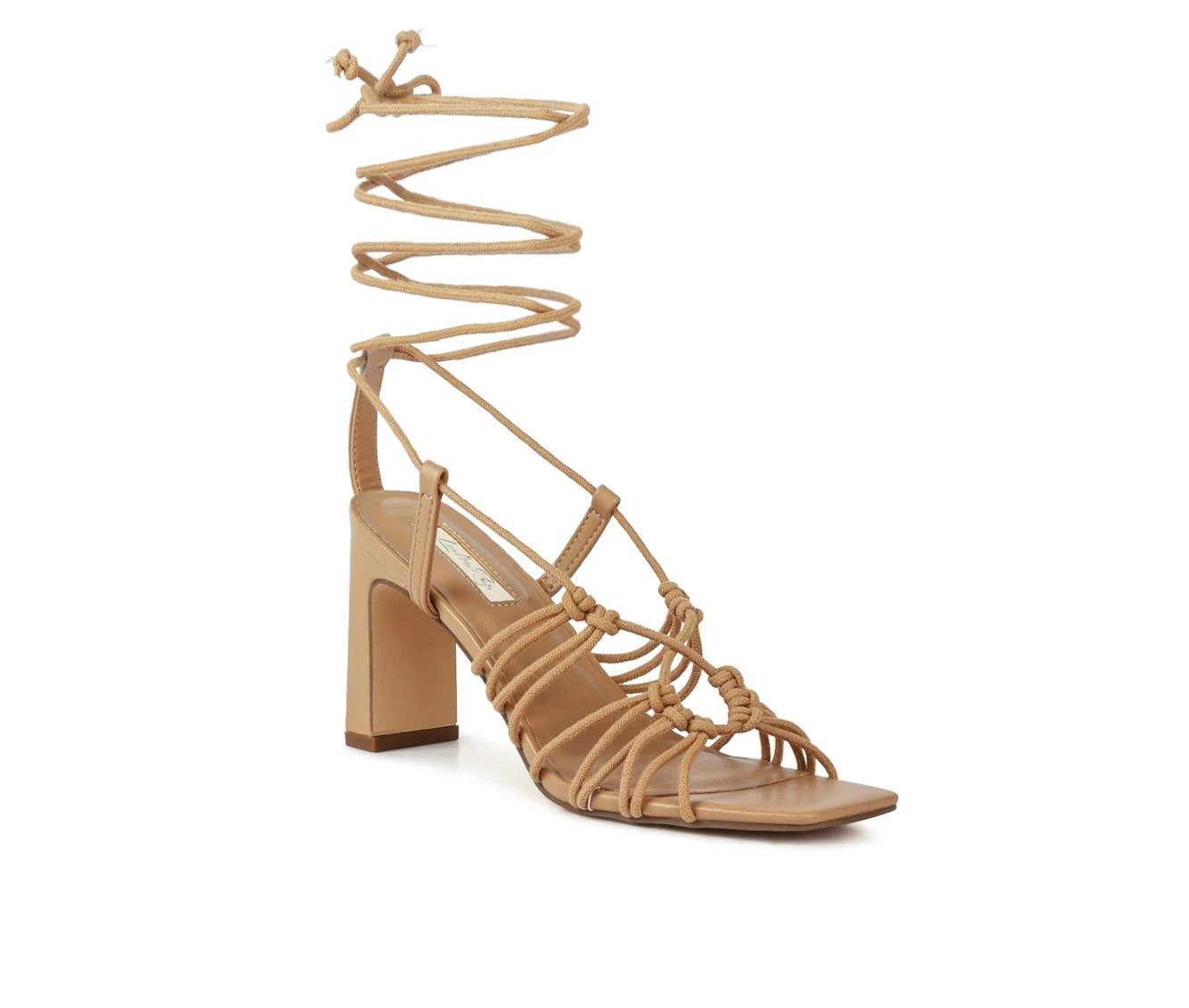 Cheapest π Women's London Rag Strings Attach π Dress π©΄ Sandals Camel β€οΈ - Image 3