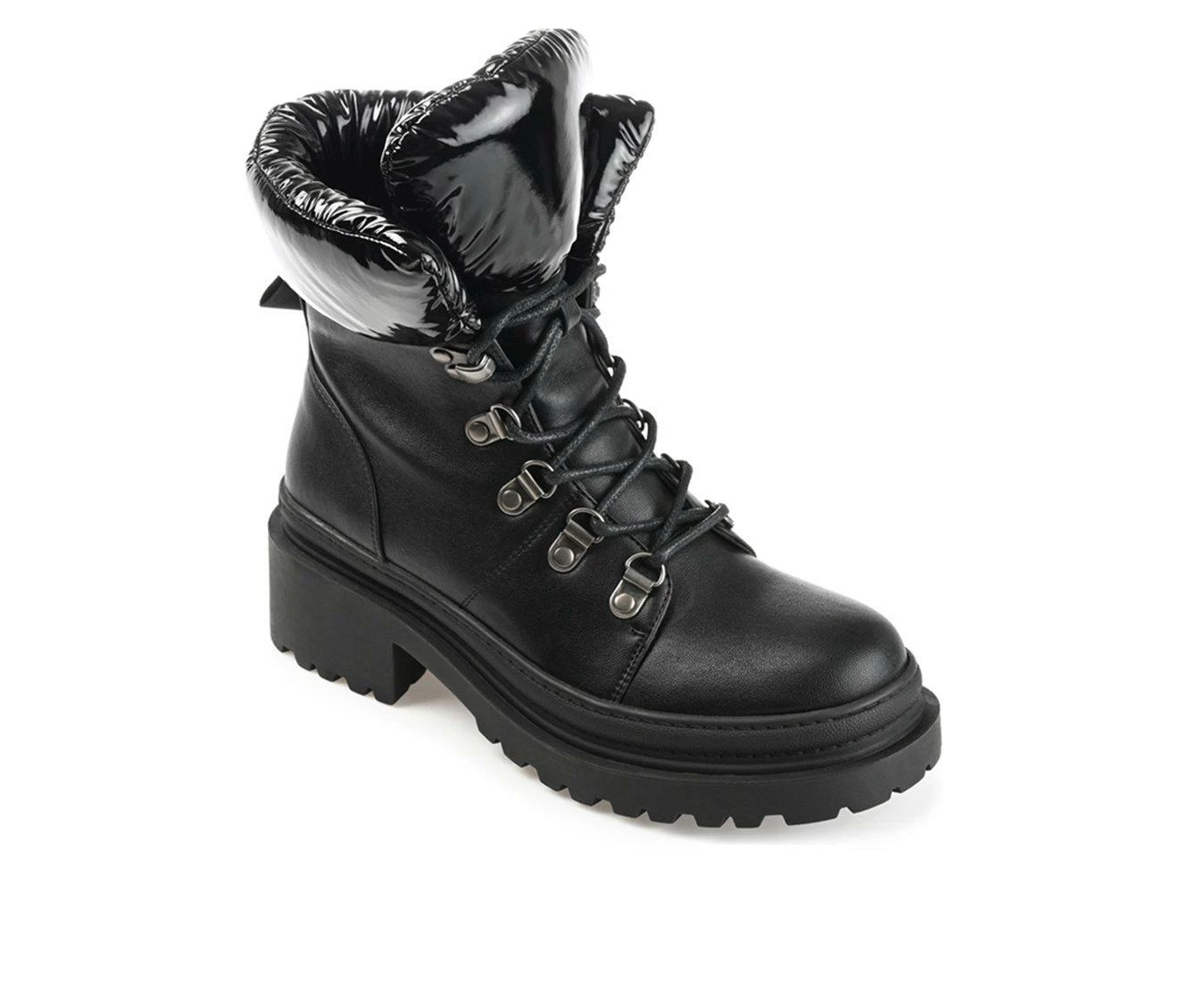 Outlet π Women's Journee Collection Irrah Heeled Combat Booties Black β - Image 3