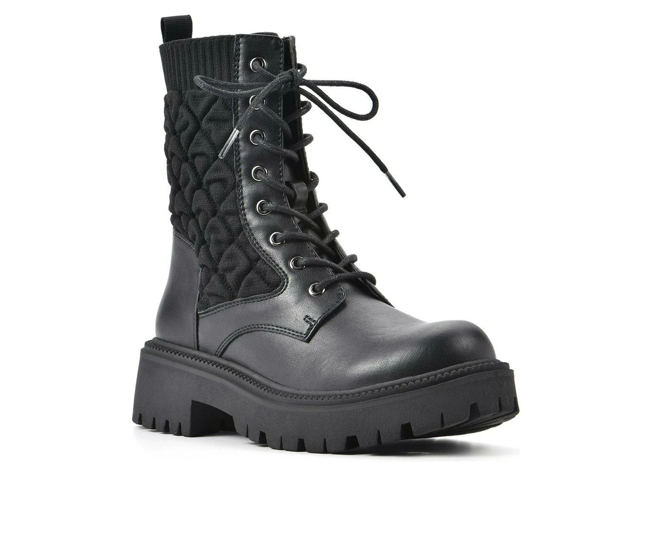 Wholesale π Women's White Mountain Shayne Lace Up Booties Black β¨ - Image 3