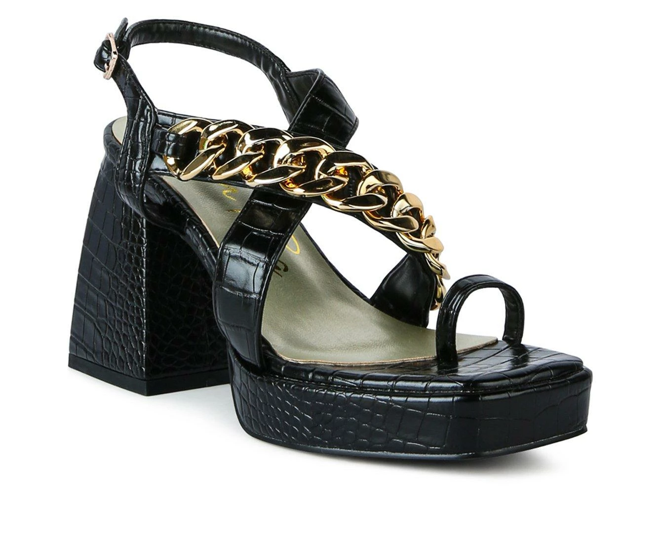 Best Pirce π― Women's London Rag Frecklin Chunky π Dress π©΄ Sandals Black π - Image 3