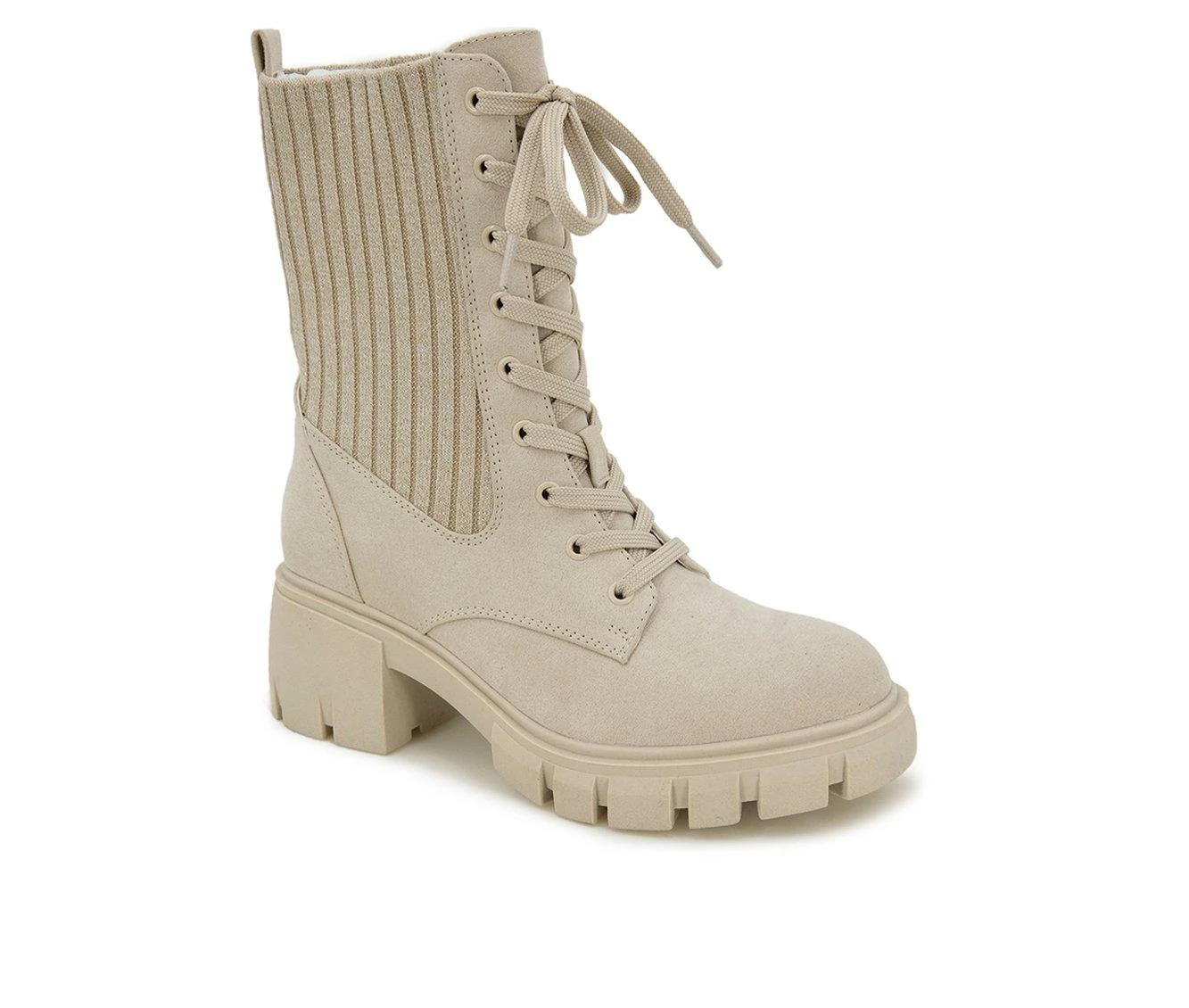 Flash Sale βοΈ Women's Esprit Autumn Block Heel Combat Booties Buff π - Image 3