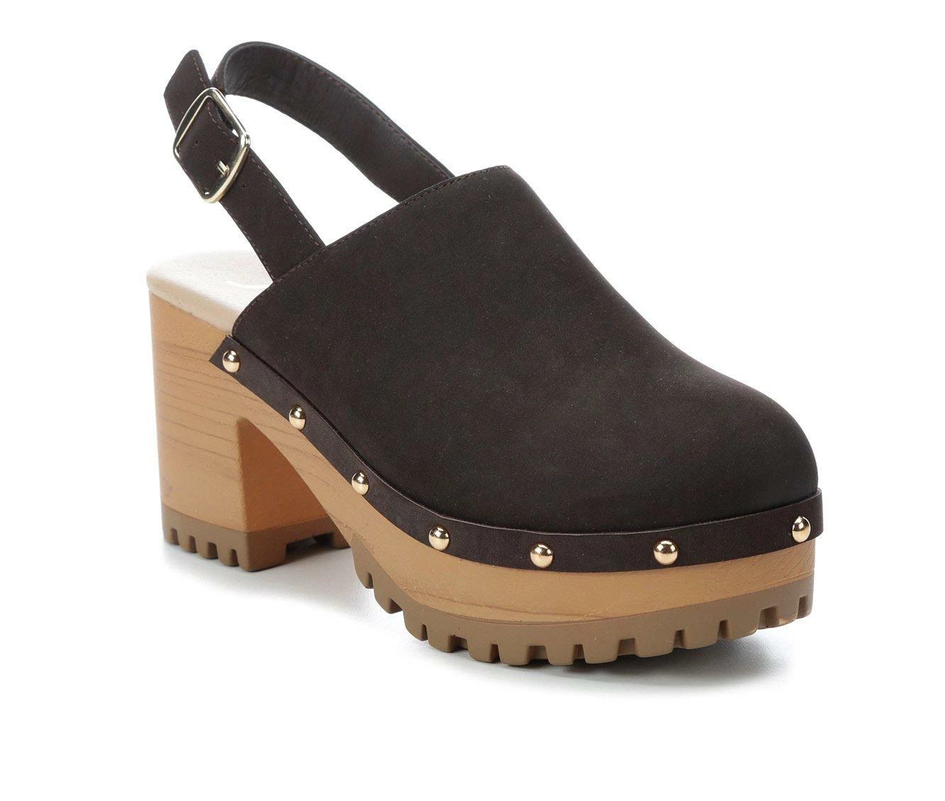 Top 10 π₯ Women's Sugar Claudia Heeled Clogs Brown 𧨠- Image 3
