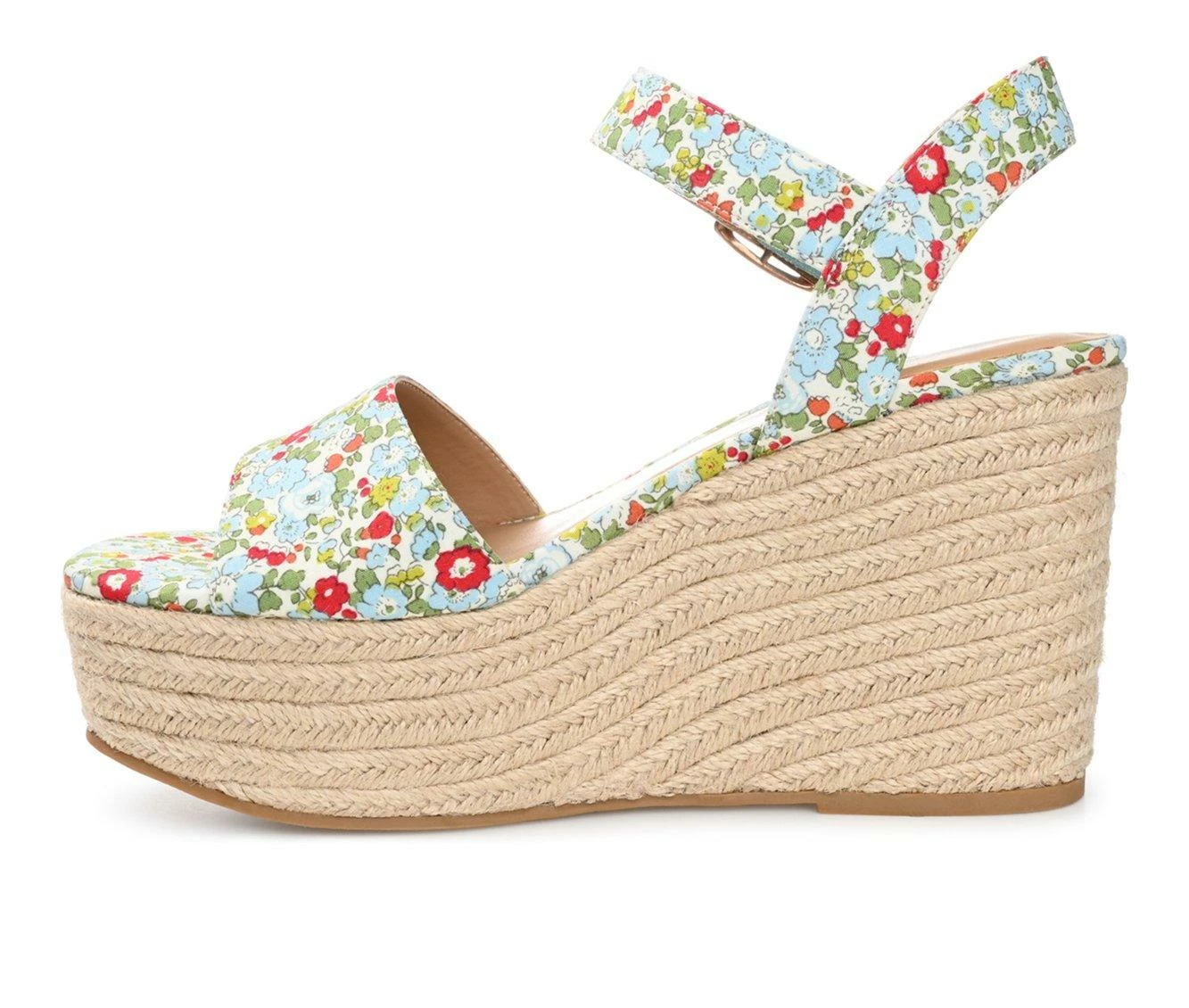 New π Women's Journee Collection Pearrl Espadrille Wedge π©΄ Sandals Blue π - Image 4