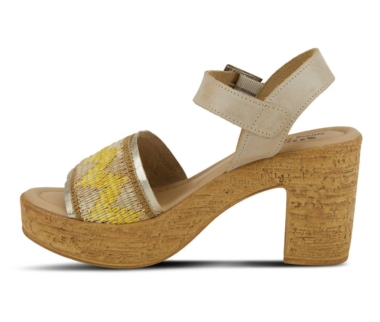 Discount β€οΈ Women's SPRING STEP Tiada Platform π Dress π©΄ Sandals Beige Multi βοΈ - Image 4