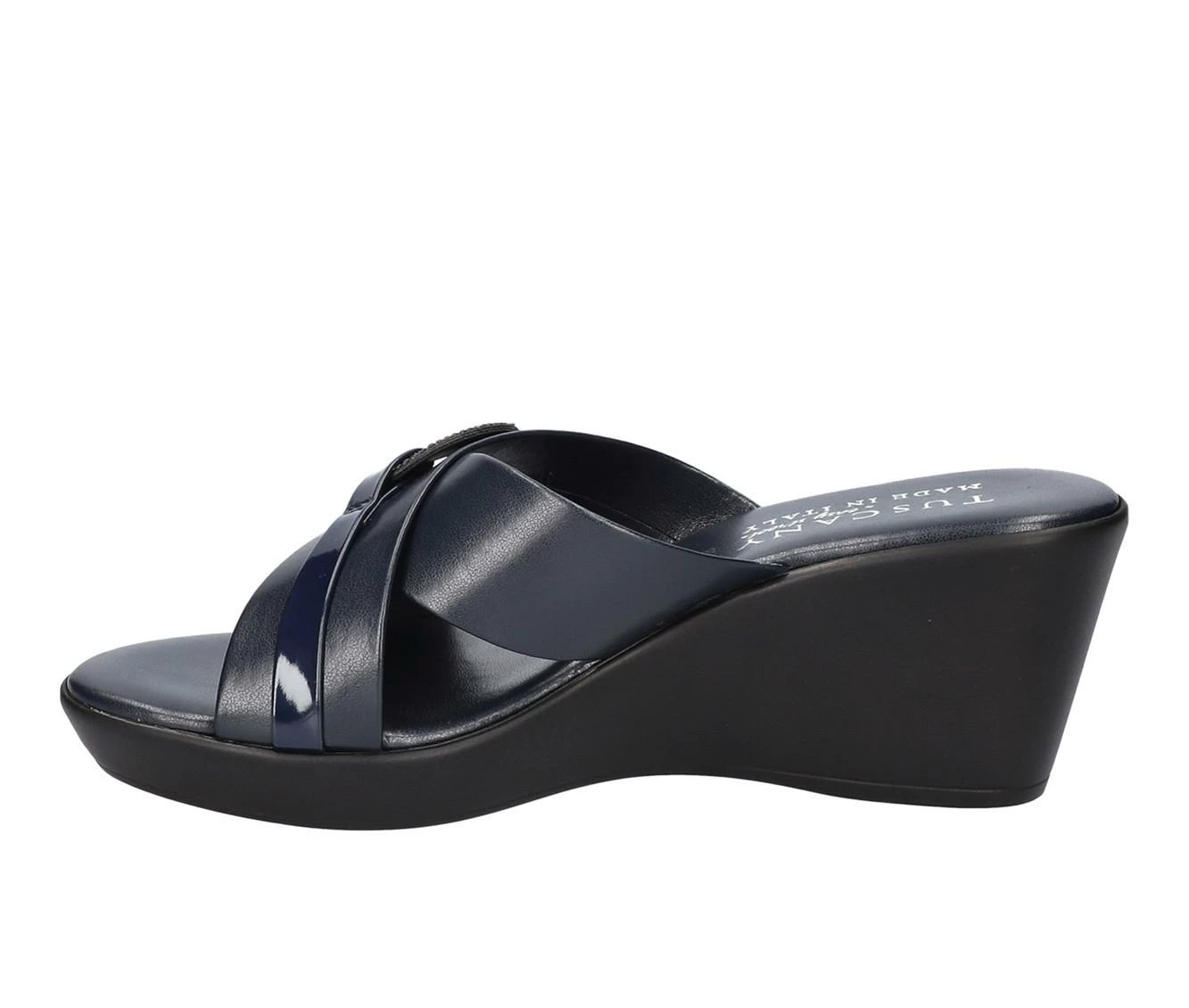 Best deal π Women's TUSCANY BY EASY STREET Sabina Wedge π©΄ Sandals Navy 𧨠- Image 4