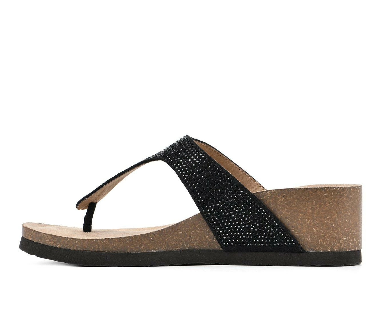 Brand new π Women's White Mountain Action Footbed Wedge π©΄ Sandals Black/Multi π - Image 4