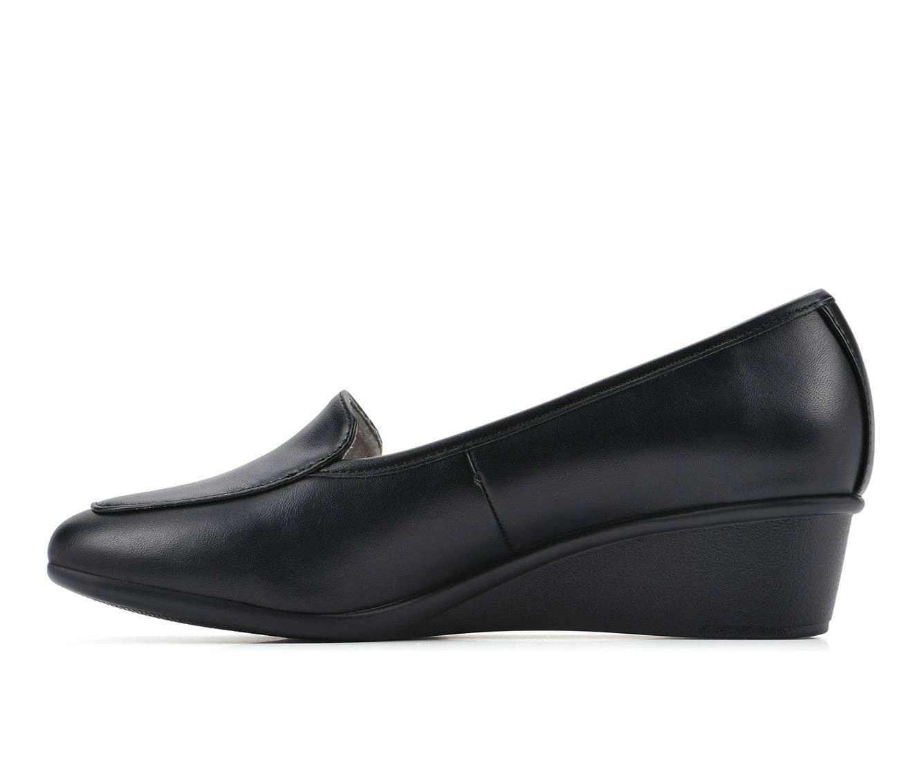Top 10 π Women's Cliffs By White Mountain Bravado Wedge Loafers Black π - Image 4