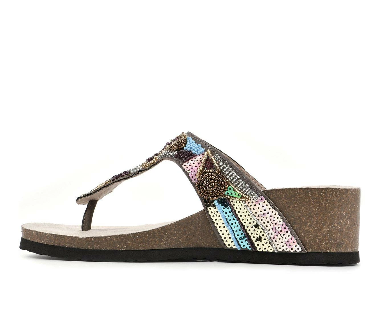 Discount π― Women's White Mountain Cordoba Wedge π©΄ Sandals Brown/Multi π - Image 4