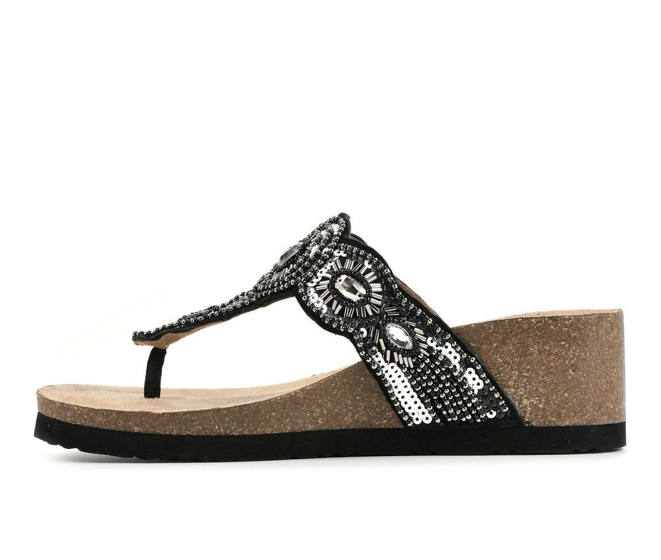 Top 10 π Women's White Mountain Blast Wedge Footbed π©΄ Sandals Black 𧨠- Image 4