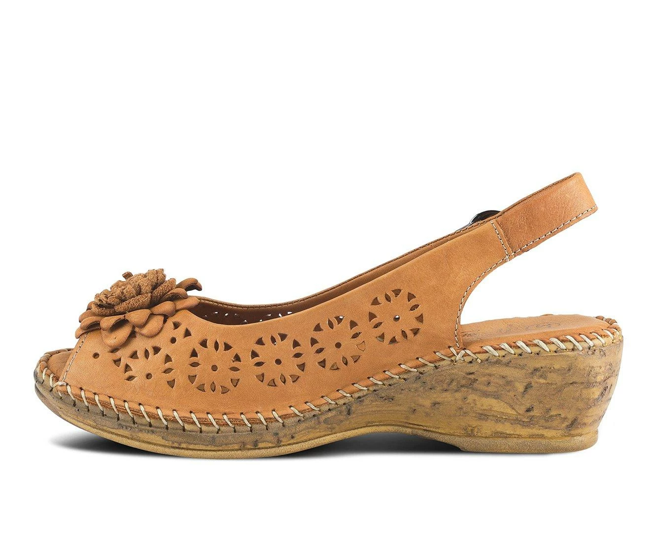 Best Pirce π Women's SPRING STEP Belford Wedge π©΄ Sandals Camel 𧨠- Image 4