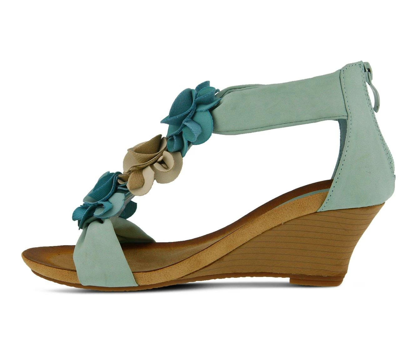 Best reviews of β€οΈ Women's Patrizia Harlequin Multi Wedge π©΄ Sandals Aqua π₯ - Image 4