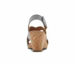 Wholesale ✔️ Women's Rockport Briah Slot Sling Wedge 🩴 Sandals Blue Chambray 🌟 -b.o.c Sales 3 1632