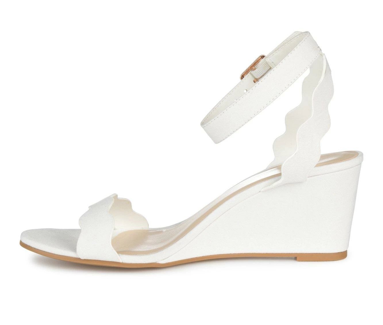 Hot Sale π Women's Journee Collection Loucia Wedge π©΄ Sandals White 𧨠- Image 4