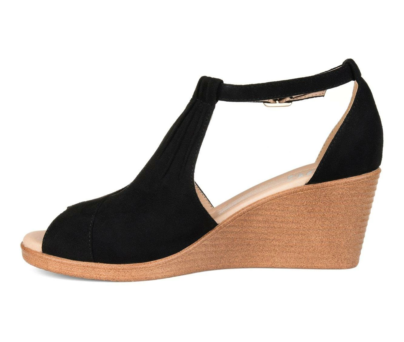 Cheapest 𧨠Women's Journee Collection Kedzie Wedges Black π - Image 4