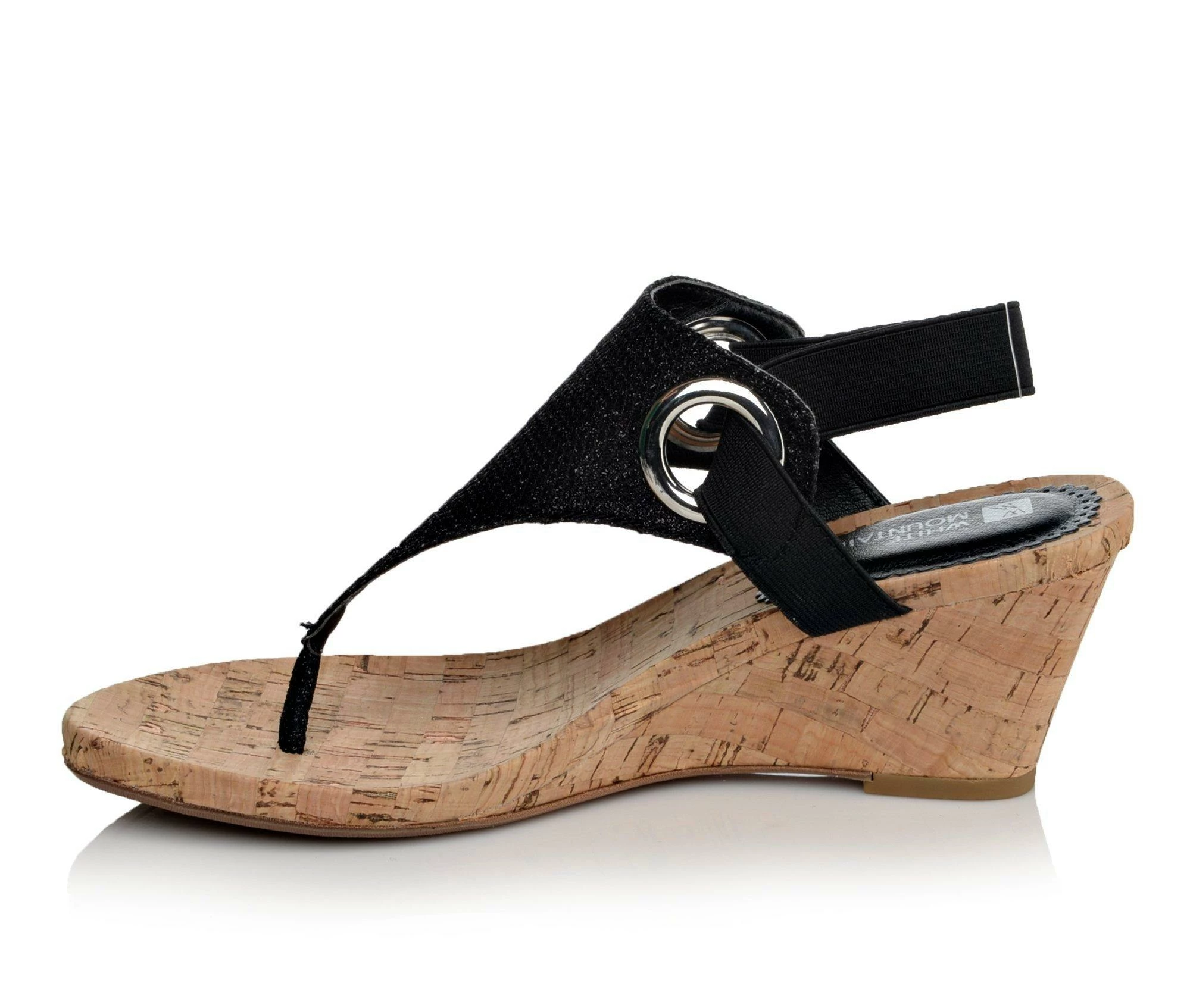 Wholesale π Women's White Mountain Aida Wedge π©΄ Sandals Black β€οΈ - Image 4