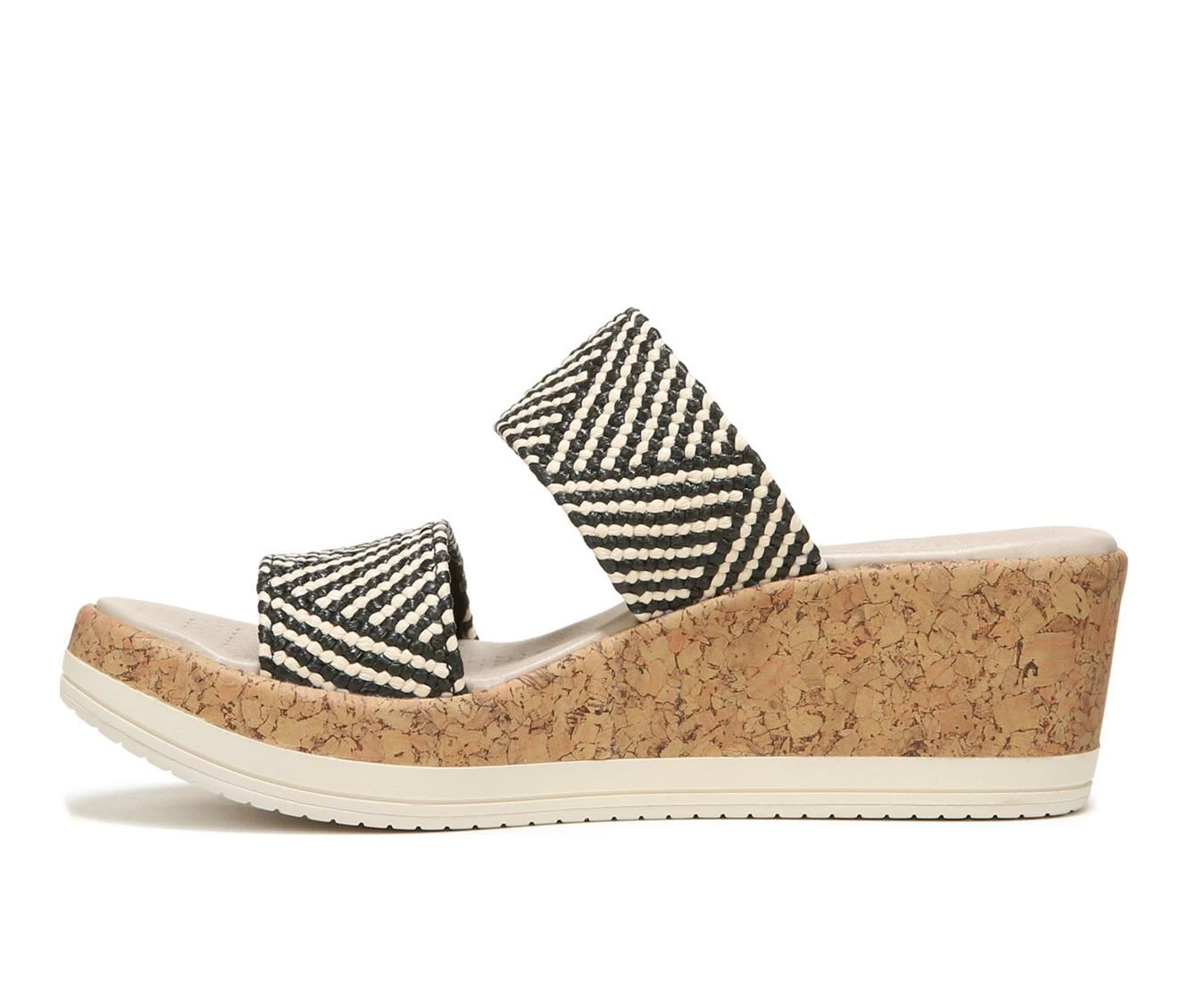 Outlet π Women's BZEES Resort Wedge π©΄ Sandals Black Raffia π€© - Image 4