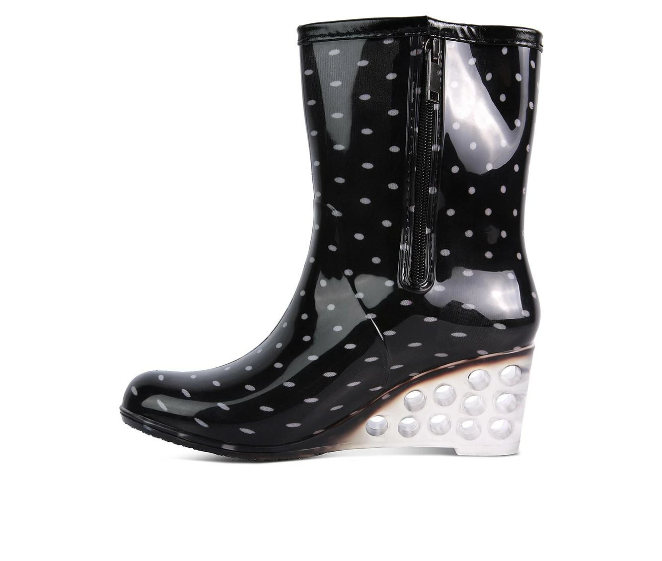 Best Pirce π Women's London Rag Drench Wedge Rain π₯Ύ Boots Black π€© - Image 4