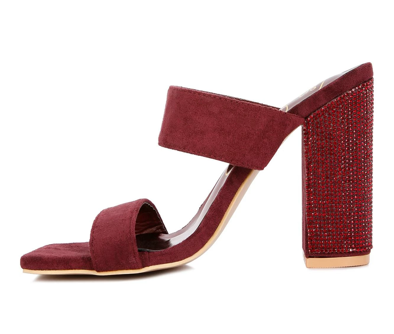 Cheapest π Women's London Rag High Sass π Dress π©΄ Sandals Burgundy π₯° - Image 4